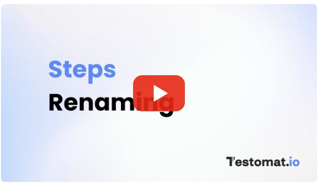 Testomat.io - Steps