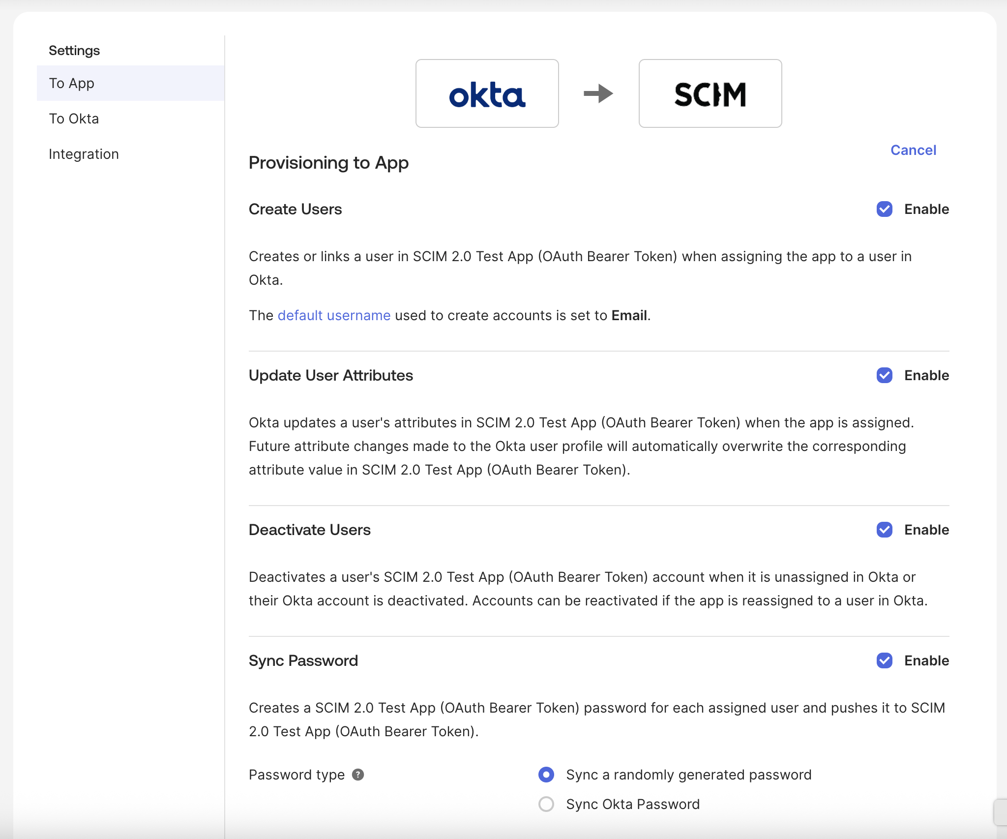 Testomatio - Okta SCIM Integration